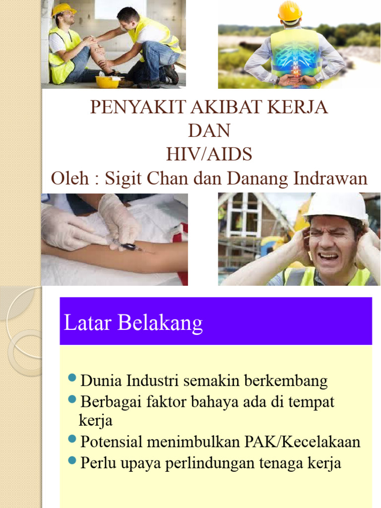 Penyakit Akibat Kerja dan HIV/AIDS | PDF | Kesehatan Holistik | Sains ...