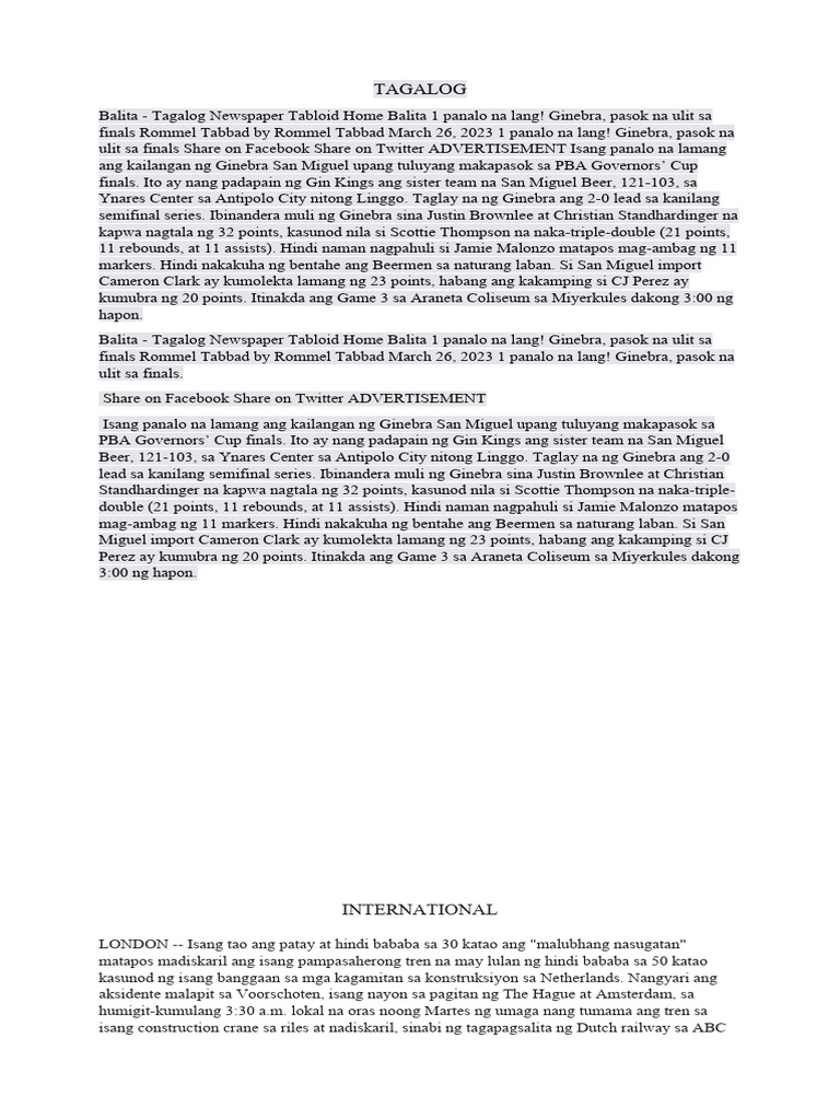 TAGALOG | PDF