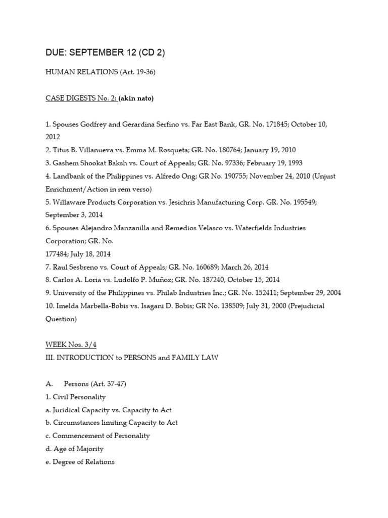 Final Update - Case Digest | PDF | Intestacy | Private Law