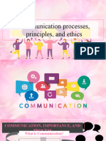 Communication Process, Principles and Ethics