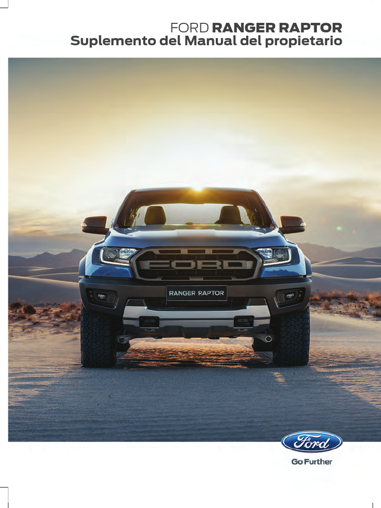 Manual Suplemento Ford Ranger Raptor | PDF | Tracción en las cuatro ...
