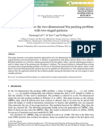 2016 Hybrid Approach For The Two-Dimensional Bin Packing Problem