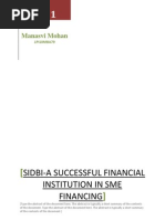 Sidbi-A Successful Financial Institution in Sme Financing: Manasvi Mohan