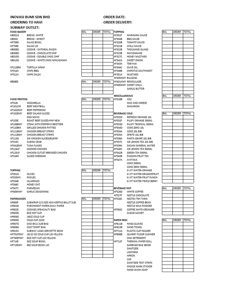 2-Havi Daily Order PDF | PDF | Sauce | Asian Cuisine