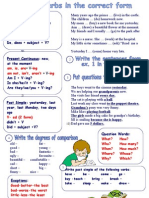 Present Simple and Present Continuous Verbs