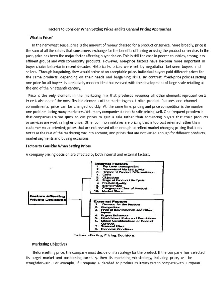 Pricing Factors for Market Selection | PDF | Monopoly | Pricing