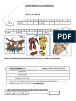 Evaluación Trimestral de Matemática 4°