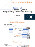 CS1010S Lecture 10 - Memoization, Dynamic Programming & Exceptions