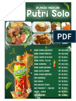 Menu Bonteh Rm Putri Solo