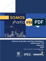 Informe Descriptivo Evaluativo Plan Estrategico Institucional PEI - Vigencia 2020