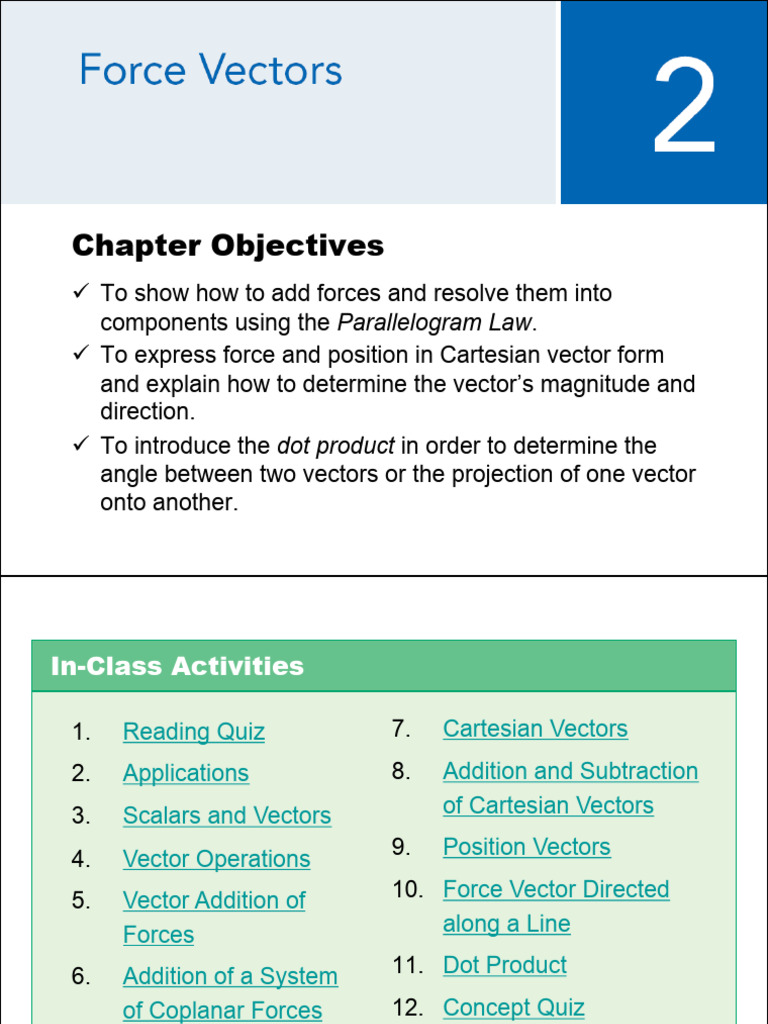 Chapter 02 Mechanics of Engineering by HCMUT | PDF | Euclidean Vector ...