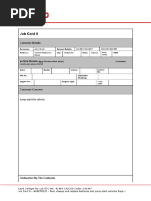 Job Card 8 ggg