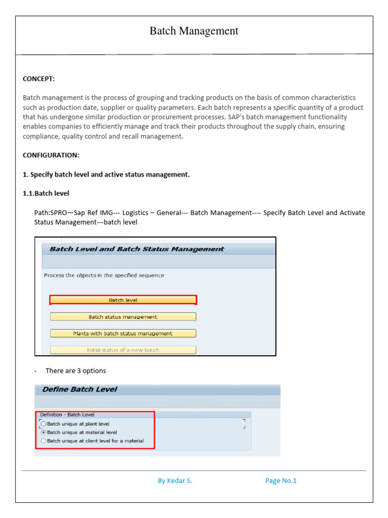 BATCH MANAGEMENt | PDF | Shelf Life | Data Type