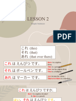 Minna No Nihongo Lesson 2