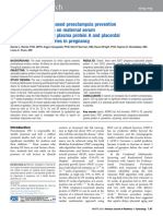 Aspirin For Evidence-Based Preeclampsia Prevention Trial: Effects of Aspirin On Maternal Serum Pregnancy-Associated Plasma Protein A and Placental Growth Factor Trajectories in Pregnancy