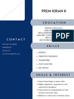 Blue and White Simple Photographer Resume
