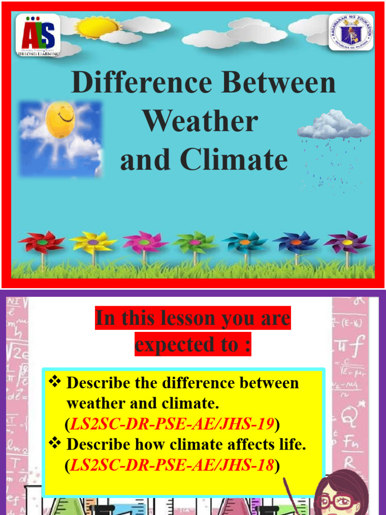 Ls2 science ppt ae jhs diff bet weather climate pdf rain