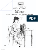 Kenmore 158.1755 Sewing Machine Instruction Manual
