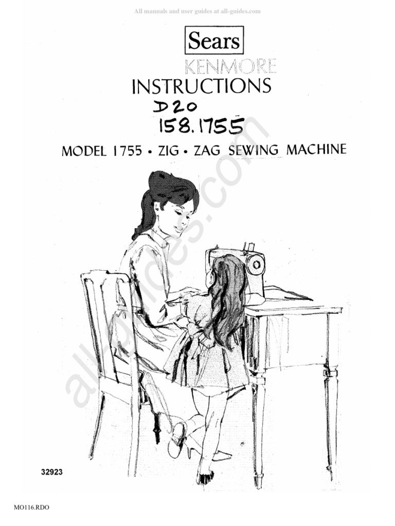Kenmore 158.1755 Sewing Machine Instruction Manual | PDF | Business