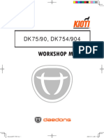 Kioti Daedong DK75, DK90, DK754, DK904 Tractors Service Manual