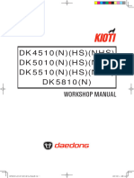 Kioti Daedong Dk4510, Dk5010, Dk5510, Dk5810 Tractors Service Manual