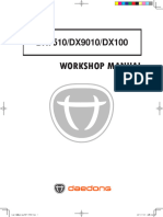 Kioti Daedong DX7510, DX9010, DX100 Tractors Service Manual WM161027
