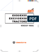 Kioti Daedong EX50, EX55, EX5310, EX5810 Tractors Service Manual 04-2019