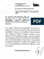 Iniciativa de Decreto Por El Que Se Reforma La Ley de Educacion Del Estado de Tabasco