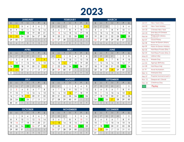 2023 Malaysia Annual Calendar Holidays 02 | PDF | Traditions