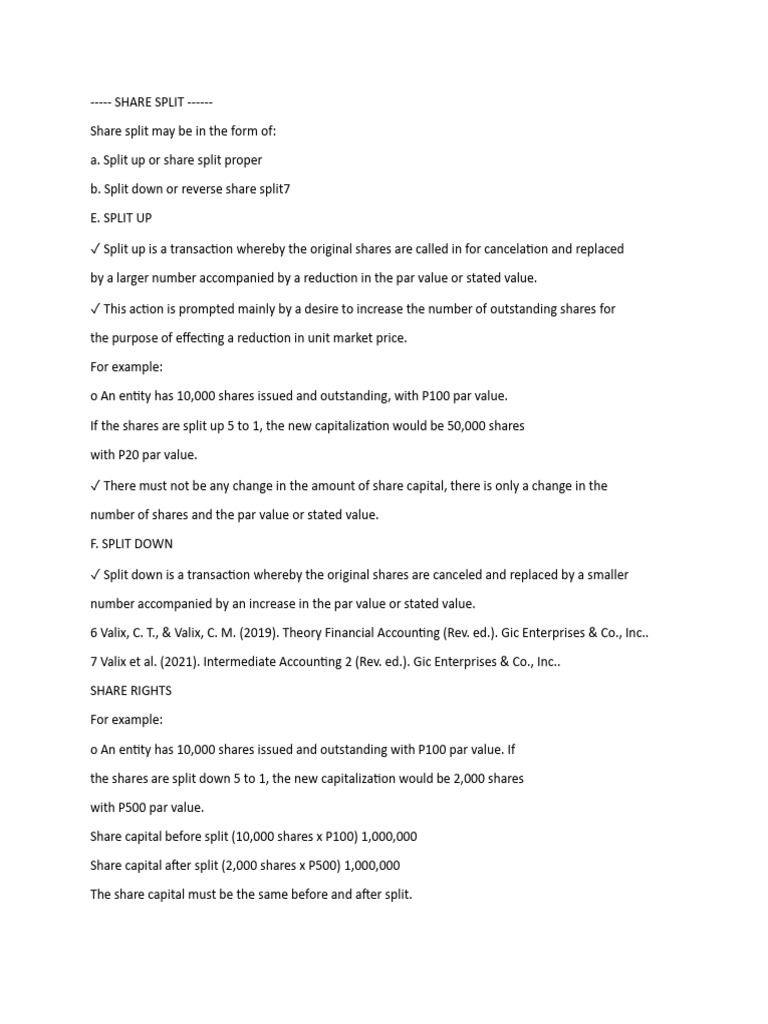 10 1 Share Split Means