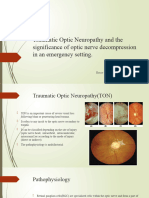 Traumatic Optic Neuropathy and The Significance of Optic