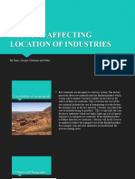 Factors Affecting Location of Industries