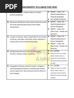 Gs-1-Geography Syllabus For Upsc