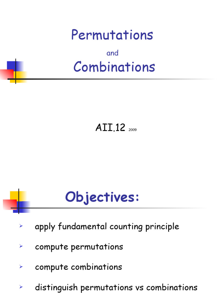 Permutations and Combinations Explained | PDF | Permutation | Discrete ...