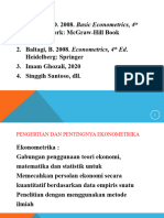 Model Ekonometrika Dan Data