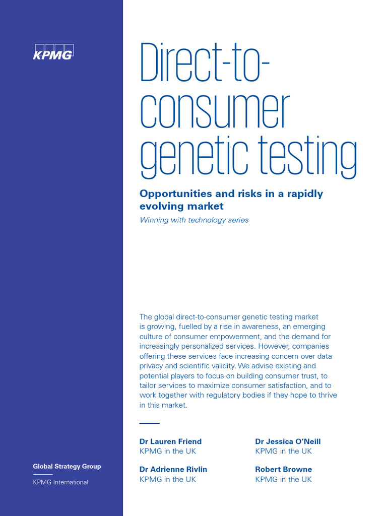 Direct To Consumer Genetic Testing | PDF | Genetic Testing | Privacy