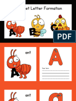 Alphabet Letter Formation Handwriting Presentation Colorful Style