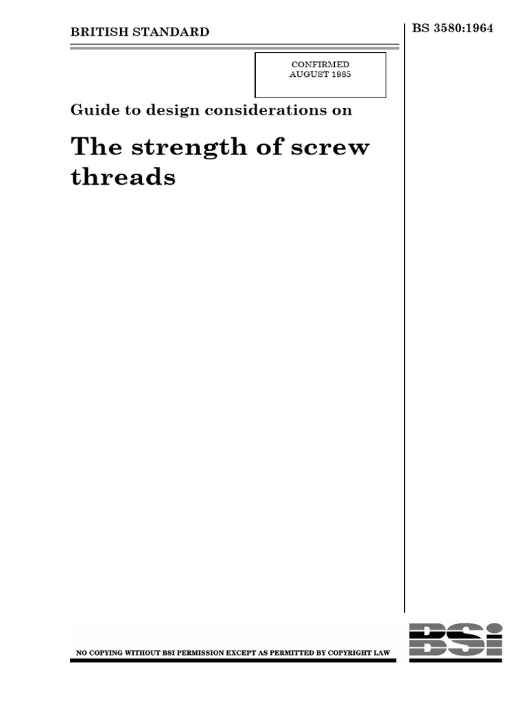 Guide to Screw Thread Strength | PDF | Screw | Strength Of Materials