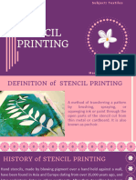 Textiles Presentation Stencil Printing - by Aneri Shah