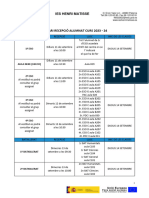 Horari de Recepcio de Lalumnat 2023 2024