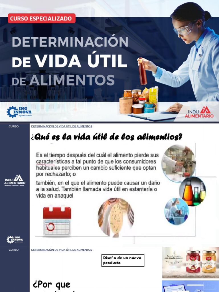 Vida útil de los alimentos: conceptos clave | PDF | Alimentos ...