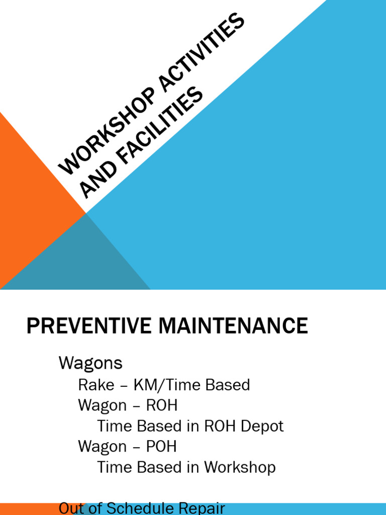 POH Activities Wagon Rdso | PDF | Axle | Machines