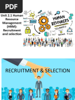 Chapter 10 Human Resource Management (HRM) Lesson 2 - Recruitment and Selection