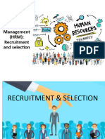 Chapter 10 Human Resource Management (HRM) Lesson 2 - Recruitment and Selection