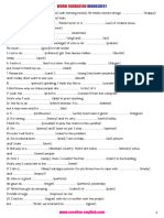 Word Formation WORKSHEET