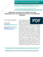 The Role Ofquinoa in Improvingthe Performance and Oxidative Statusofbroilerchicken