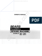 Kenmore 385.11607 Sewing Machine Instruction Manual
