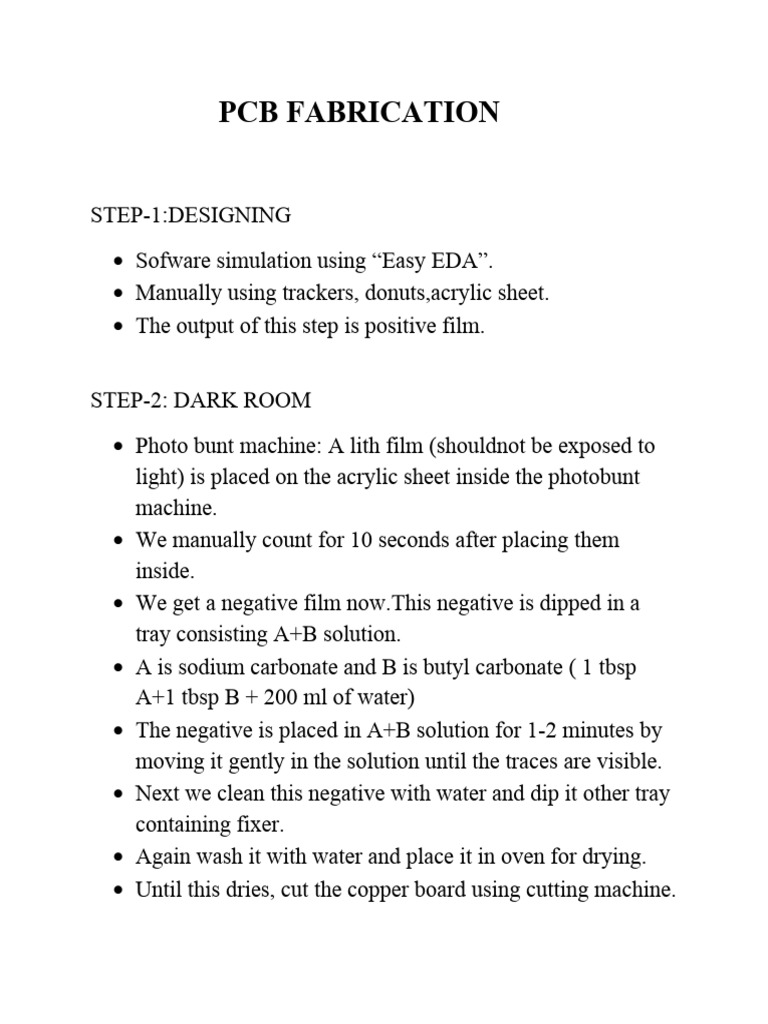 PCB Procedure | Download Free PDF | Printed Circuit Board | Materials