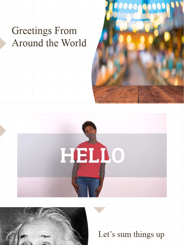 Greetings From Around The World | PDF | Nonverbal Communication ...