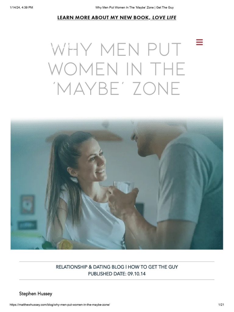 Why Men Put Women in The Maybe' Zone - Get The Guy | PDF ...